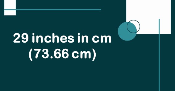29 inches in cm (73.66 cm)