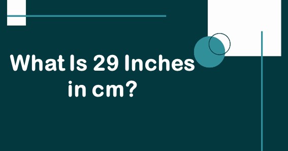 What Is 29 Inches in cm